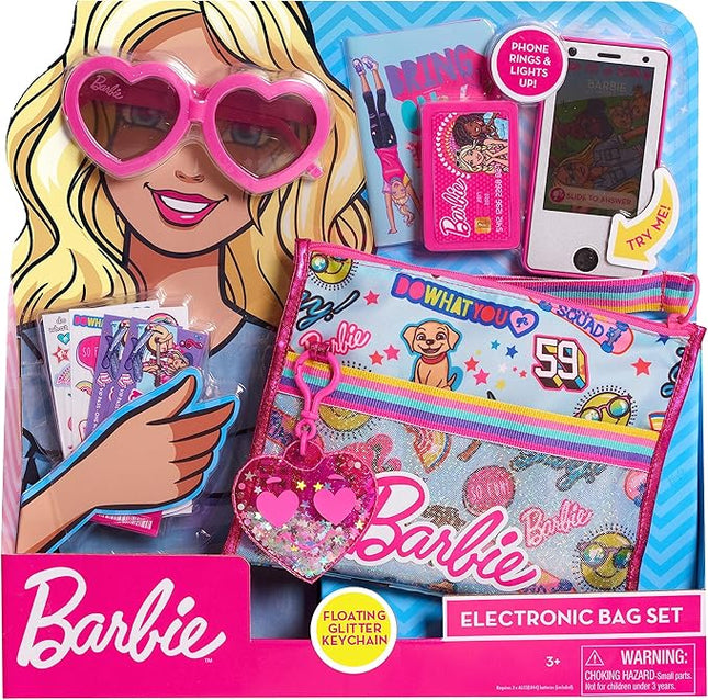 Barbie Electronic 10-Piece Purse Set, Kids Toys for Ages 3 Up by Just Play