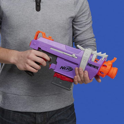 Nerf Fortnite SMG-E Blaster - Motorized Dart Blasting - 6-Dart Clip, 6 Official Elite Darts - for Youth, Teens, Adults