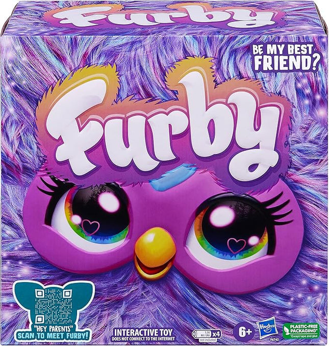 Furby Purple, 15 Fashion Accessories, Interactive Plush Toys for 6 Year Old Girls & Boys & Up, Voice Activated Animatronic