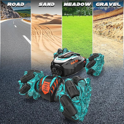 Remote Control Car, Gesture Sensing RC Stunt Car, 4 WD Transform Off Road for Rotating, 2.4Ghz Hand Controlled Remote Control Twister Cars, RC Cars for Kids Boys Girls Toy Gift Age 6 7 8 9 10 11 12 yr