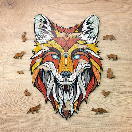 EWA Home Décor – Fox Small 90 Pieces – Wooden Jigsaw Puzzle for Adults – Perfect for Artistic Home Decoration and Mindful Relaxation