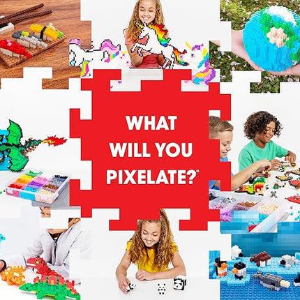 Pix Brix Pixel Art kit Puzzle Bricks - 6,000 Piece Pixel Art Container, 12 Color Medium Palette - Interlocking Building Bricks, Create 2D and 3D Builds Without Water or Glue - Stem Toys, Ages 6 Plus